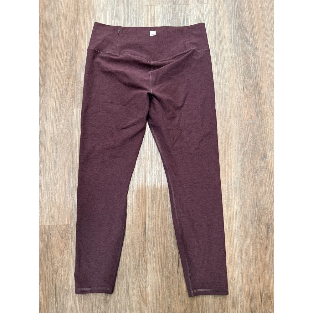 Vuori Clean Elevation Legging Claret Heather Purple High Rise VW444 Womens XL